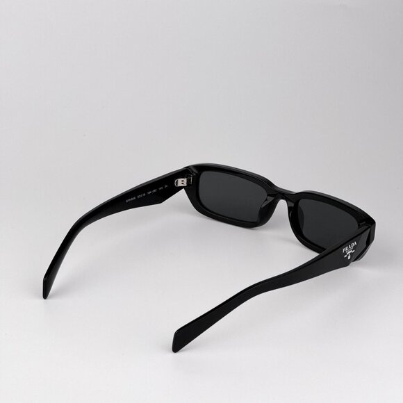 Prada Sunglasses – Black Rectangle Frame Grey Lenses | Model PRB06S 16K08Z - Picture 5 of 11